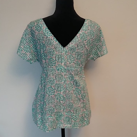 Tulle Drawstring Waist Blouse - Picture 2 of 7